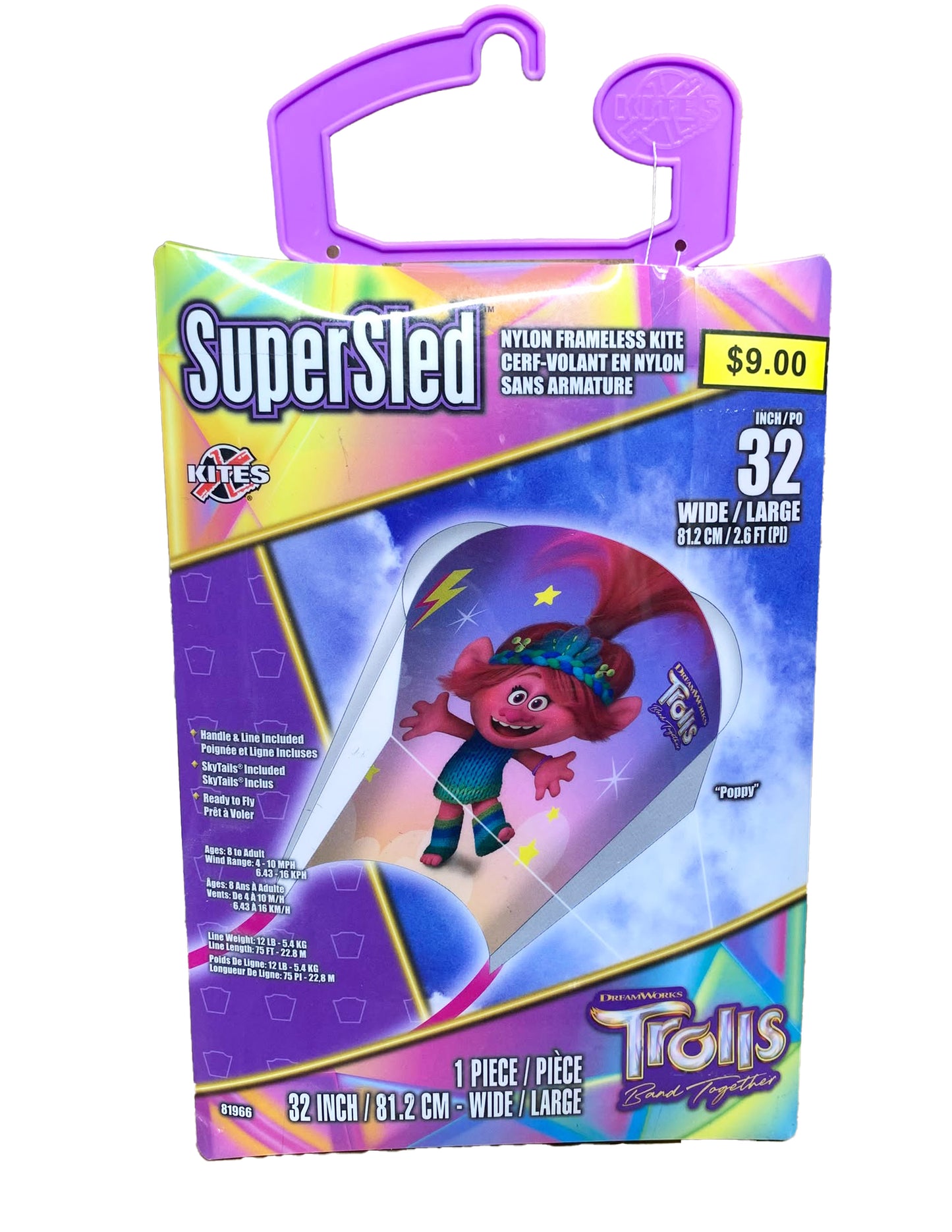 Cerf volant - Trolls 32 pouces