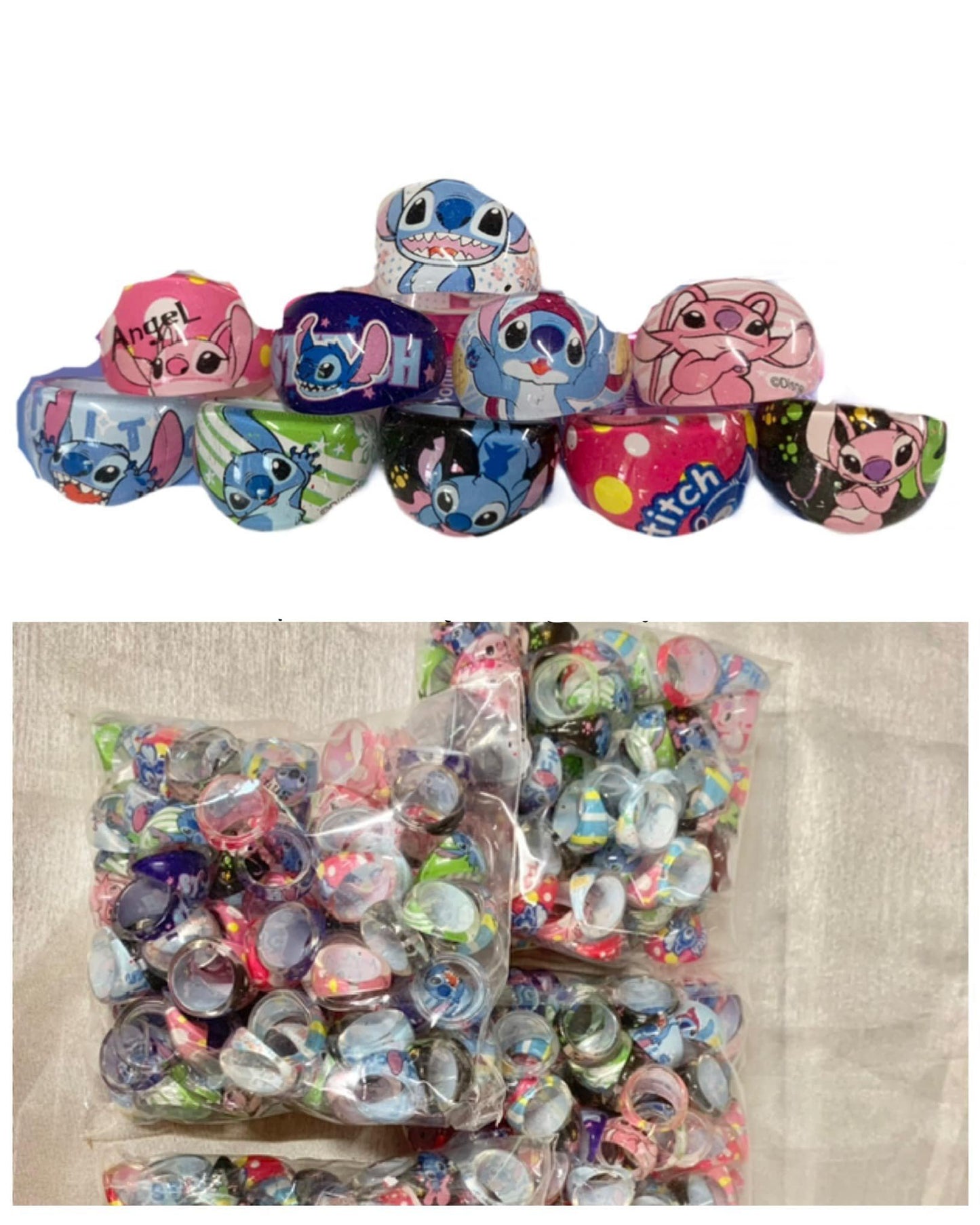 Bagues Stitch - Paquet de 100