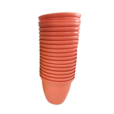 Pot de fleur en plastique 6 pouces 1 unité - orange