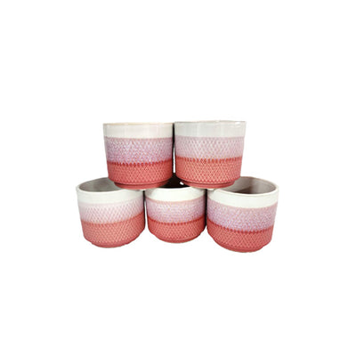 Pot de fleur 4 pouces en céramique 1 unité rose