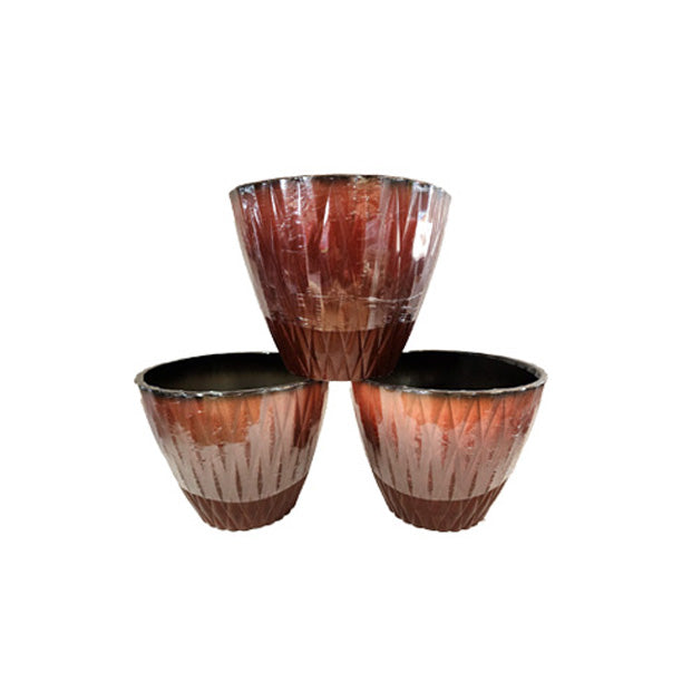 Pot de fleur en plastique 10 pouces 1 unité - Cuivre