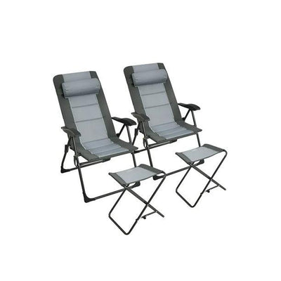 Chaises extérieur inclinable avec repose-pied - Costway