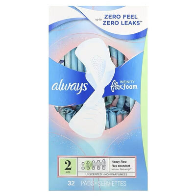 Serviettes sanitaires - Always - Flexifoam - Paquet de 32 - Grandeur 2