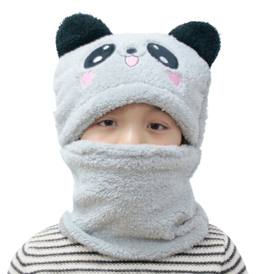 tuque/cache-cou blanc small