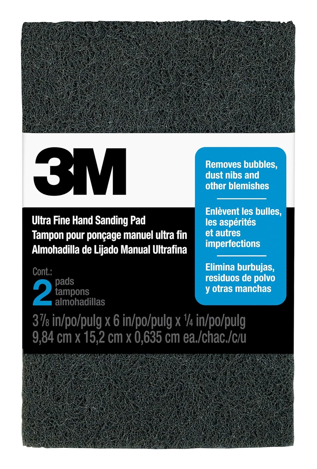 Tampon pour ponçage de finition ultra fine - Paquet de 2 - 3M