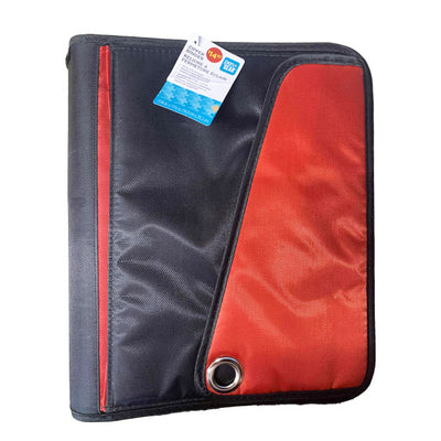 Cartable 1 pouces - Fermeture éclair - Rouge - Pen Gear