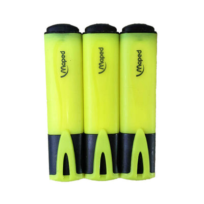 Surligneurs fluo - Trio 3 unités jaune - Maped