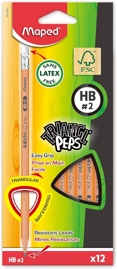 Crayons HB#2 triangulaire - Paquet de 12