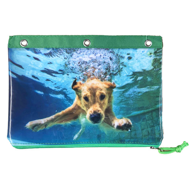 Étui à crayon pour cartable - Chien sous l'eau - Pen Gear