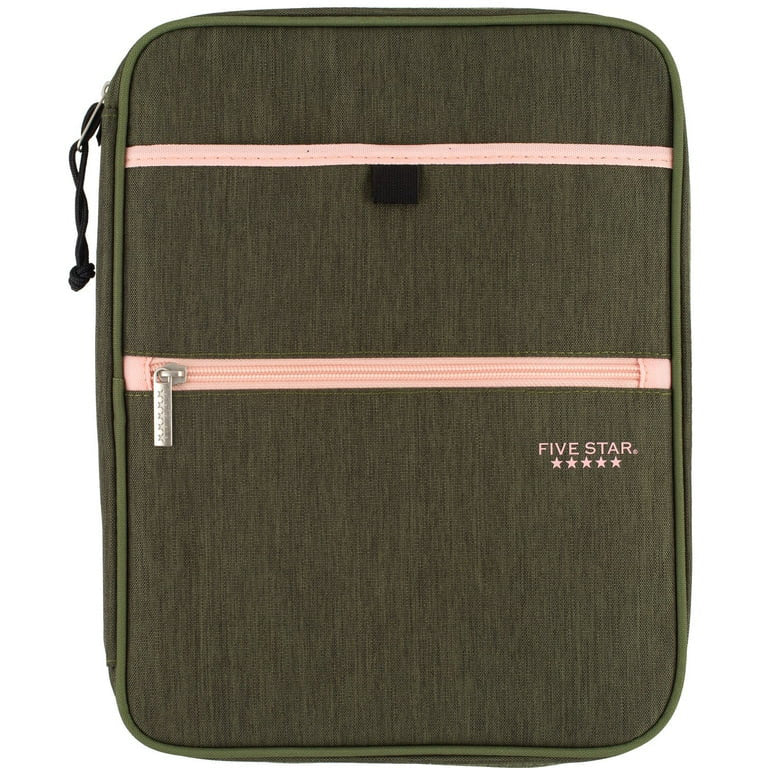 Cartable 1 pouces "Carry All" - Fermeture éclair - Vert - Five Star