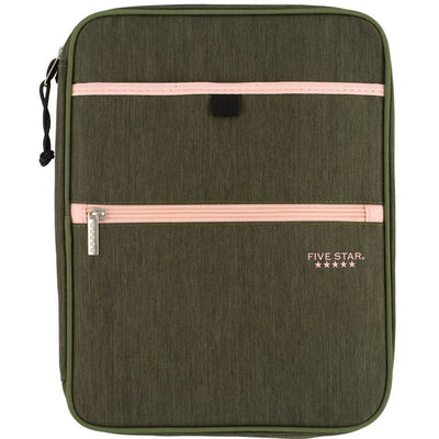 Cartable 1 pouces "Carry All" - Fermeture éclair - Vert - Five Star