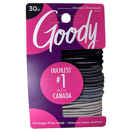 Élastique Goody - Paquet de 30 - Noir et gris