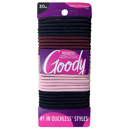Élastiques Goody - Paquet de 30 - Rose et noir