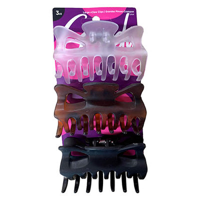 Pinces à cheveux - Paquet de 3 - Goody - Noir, Brun et Transparent