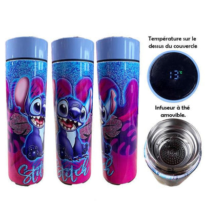 Gourde d'eau Stitch digitale - Pink Stitch