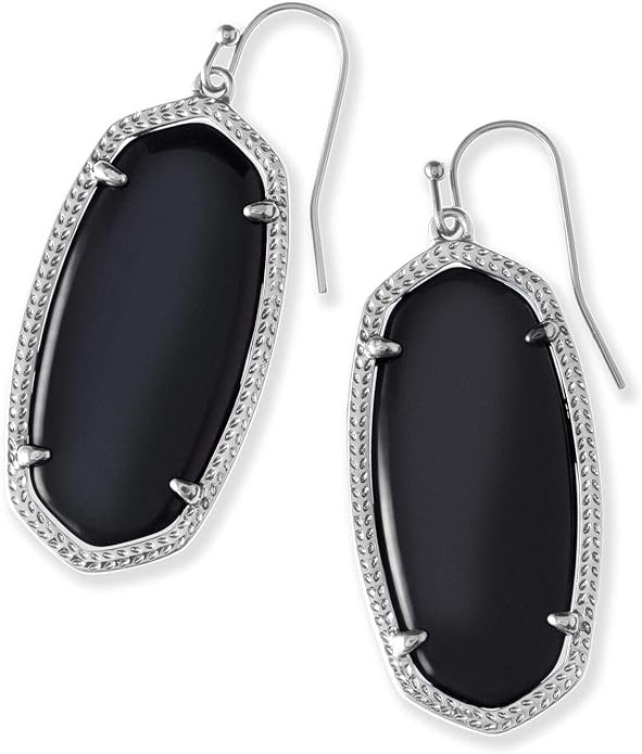 Boucles d'oreilles Kendra Scott - Noir opaque plaqué rhodium - Elle