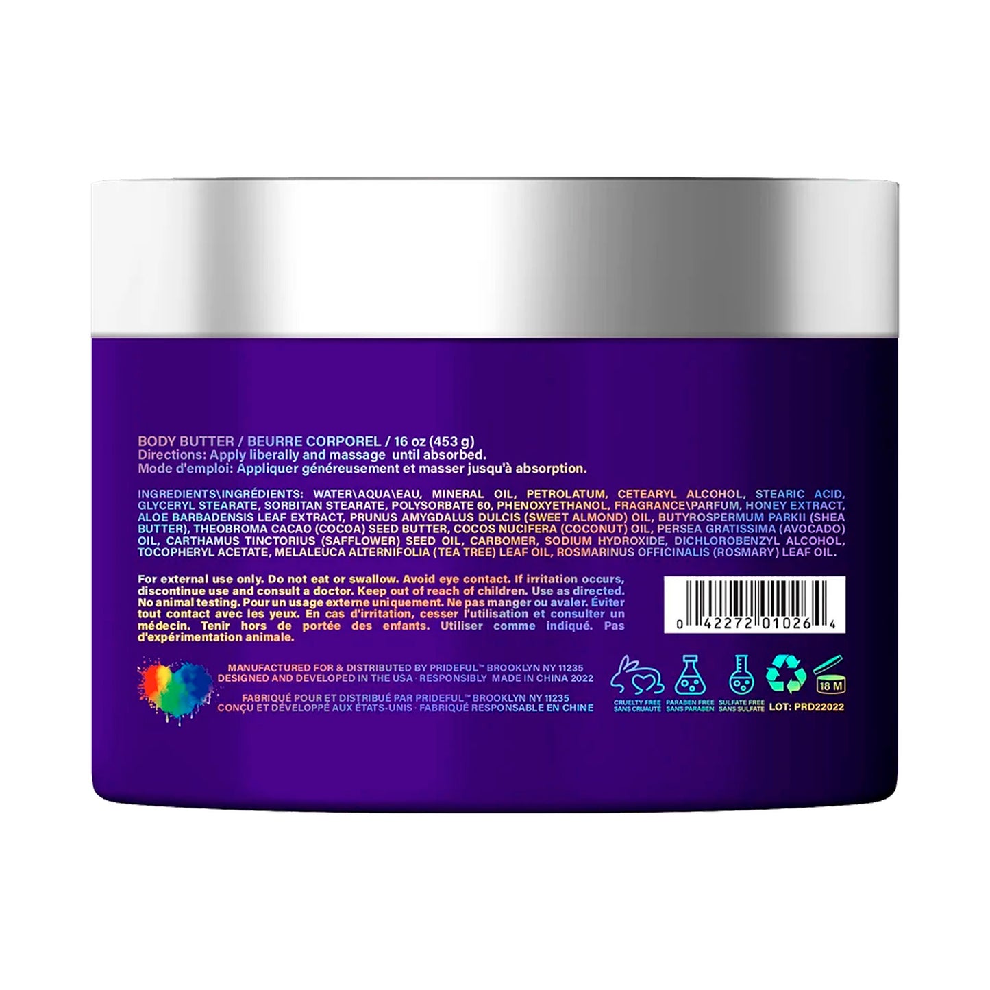 Beurre corporel - Prideful - Lavande et bois de santal 10.6oz