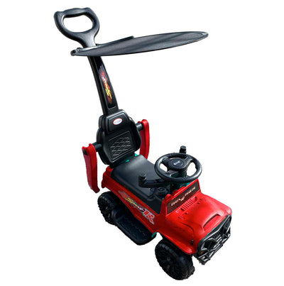 Voiturette pour enfants à pousser avec pare-soleil - Mega Car - Rouge