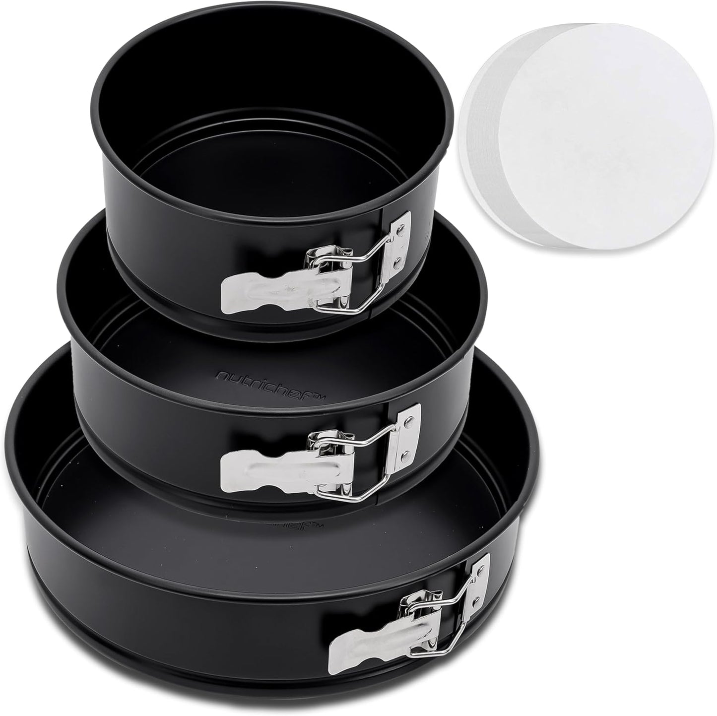 Moules à gâteau au fromage en acier inoxydable - Ensemble de 3 - Nutrichef