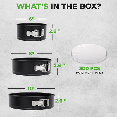 Moules à gâteau au fromage en acier inoxydable - Ensemble de 3 - Nutrichef