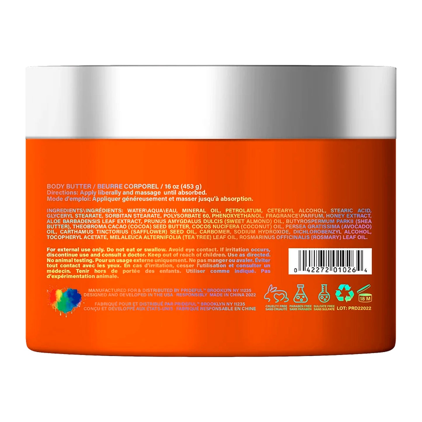 Beurre corporel - Prideful - Orange et mangue 10.6oz