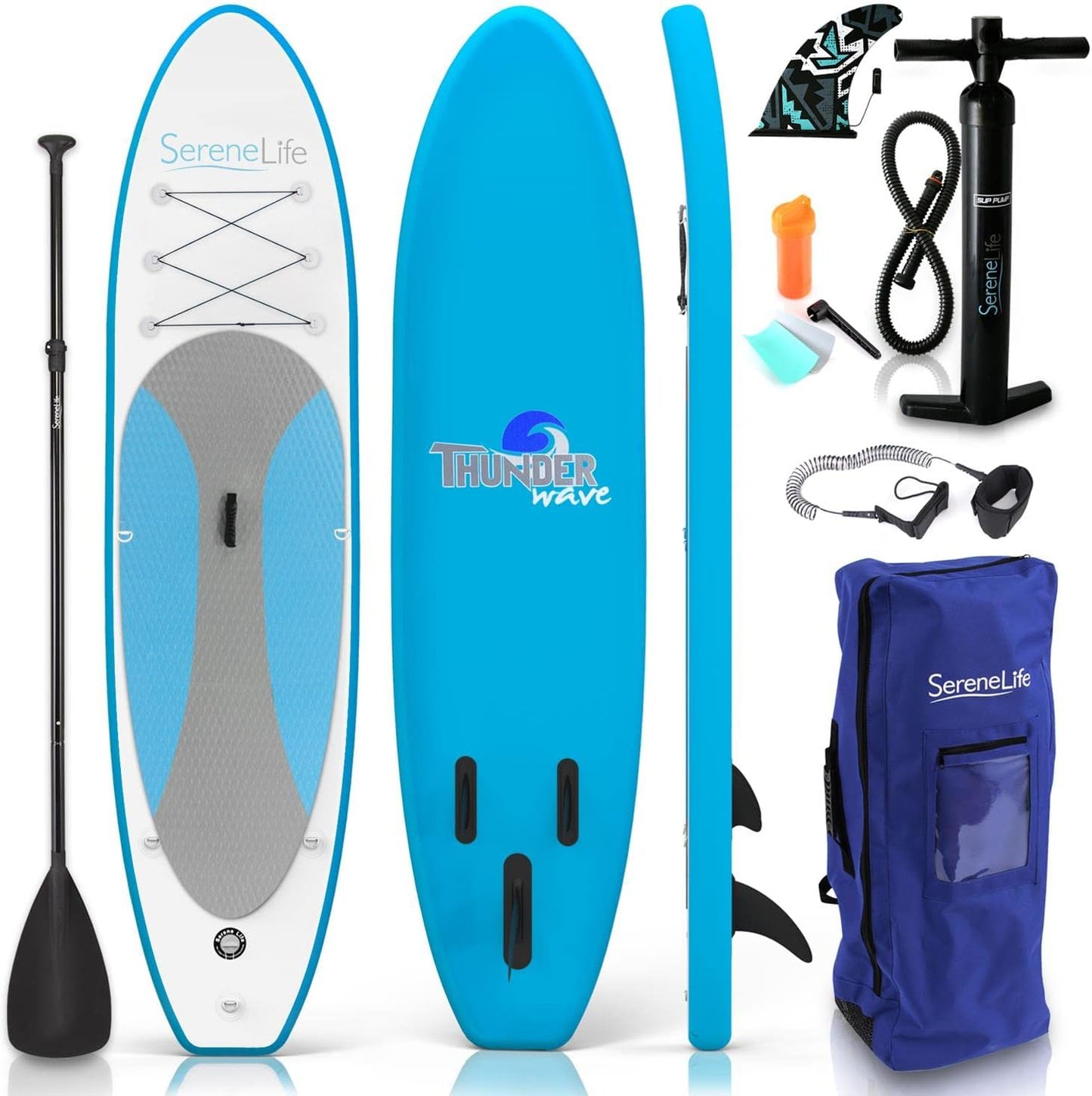 Ensemble pour Paddle Board 10 Pi. - Serenelife - Bleu