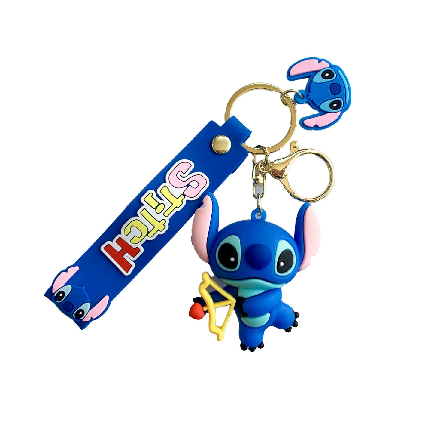 Porte-clé de Stitch en silicone - Stitch cupidon