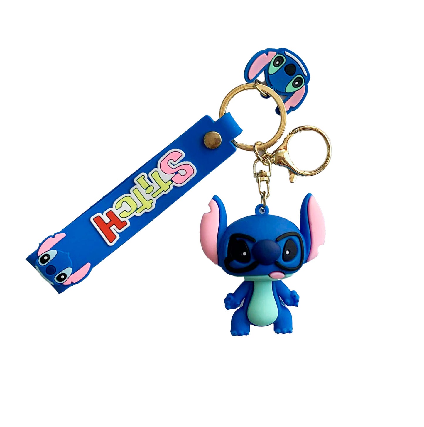 Porte-clé de Stitch en silicone - Stitch lunettes