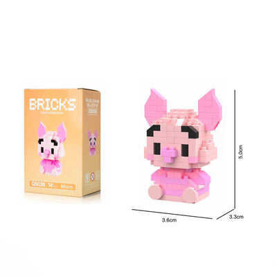 Ensemble de mini blocs de construction - Bricks - Porcinet