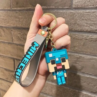Porte-clé de Minecraft en silicone - Steve