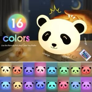 Veilleuse de nuit en silicone 16 couleurs tactile - Panda