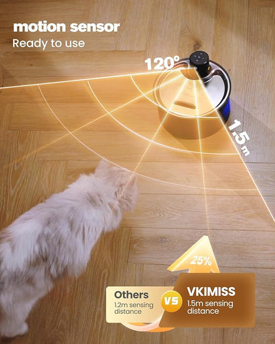 Fontaine â eau pour chat sans Fil 3.2L avec détecteur de mouvement - VKIMISS