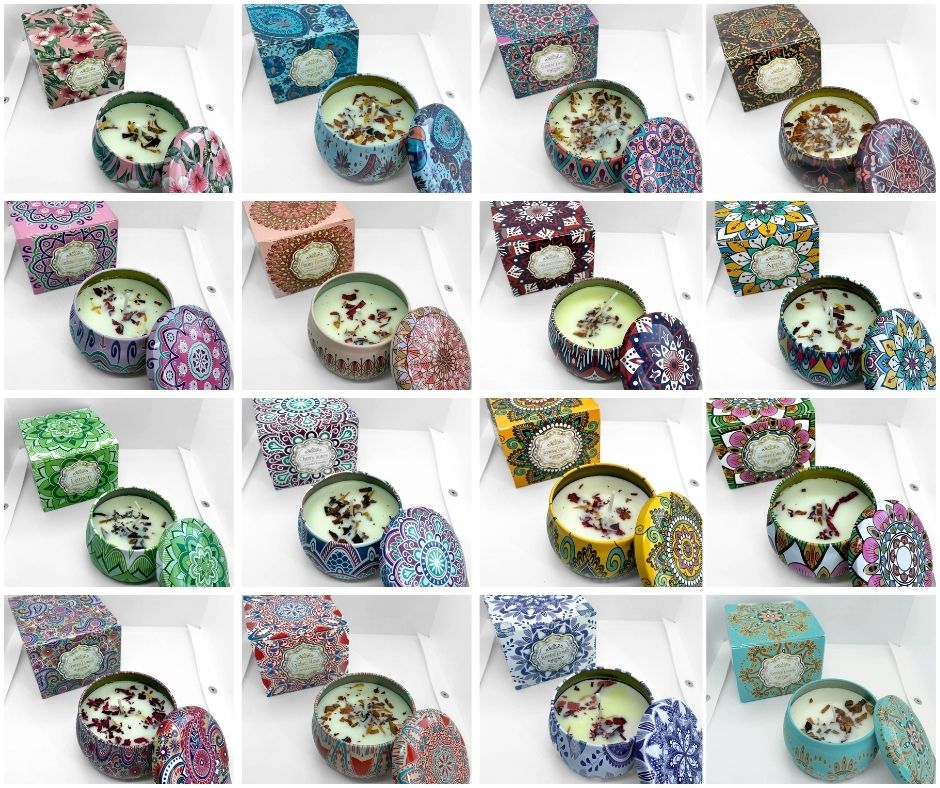 Chandelle de soja aromatisé aux huiles essentielles