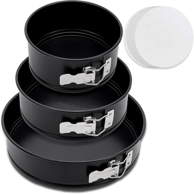 Moules à gâteau au fromage en acier inoxydable - Ensemble de 3 - Nutrichef