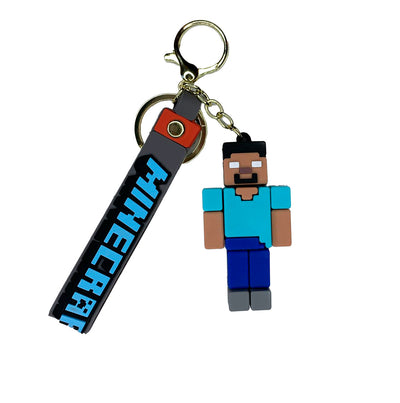 Porte-clé de Minecraft en silicone - Steve