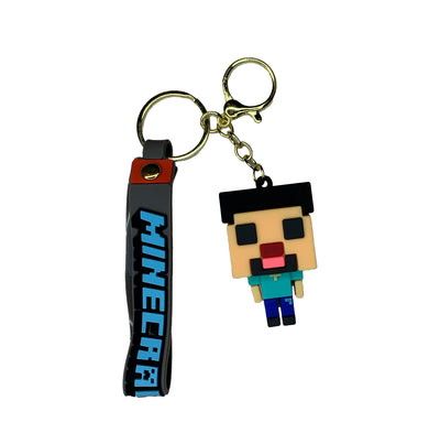 Porte-clé de Minecraft en silicone - Steve
