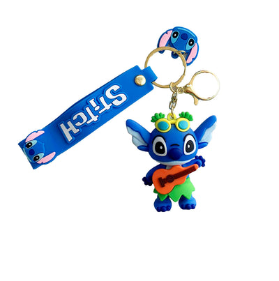 Porte-clé de Stitch en silicone - Stitch Ukulele