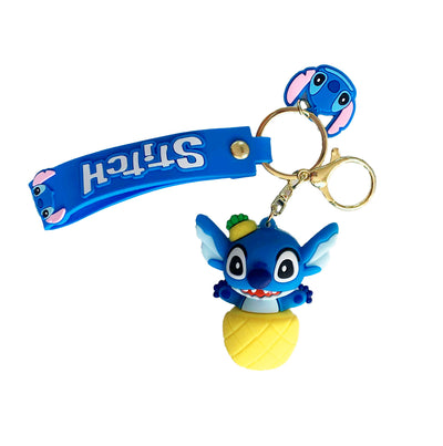 Porte-clé de Stitch en silicone - Stitch ananas