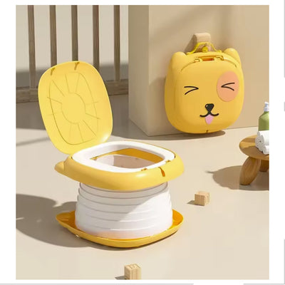 Mini toilette portative pour enfants - Jaune