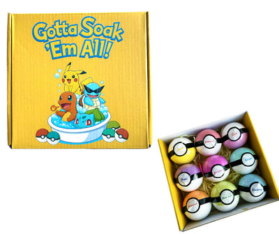 Bombes de bain Pokémon - Ensemble de 9 senteurs